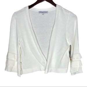 DANNY & NICOLE SHRUG CARDIGAN SWEATER NWT S IVORY